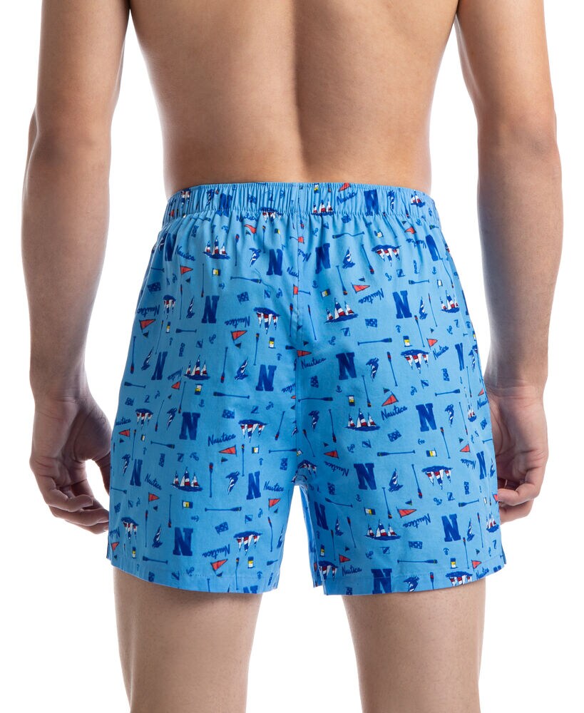 STRETCH OAR PRINT BOXERS,Azure Blue,large