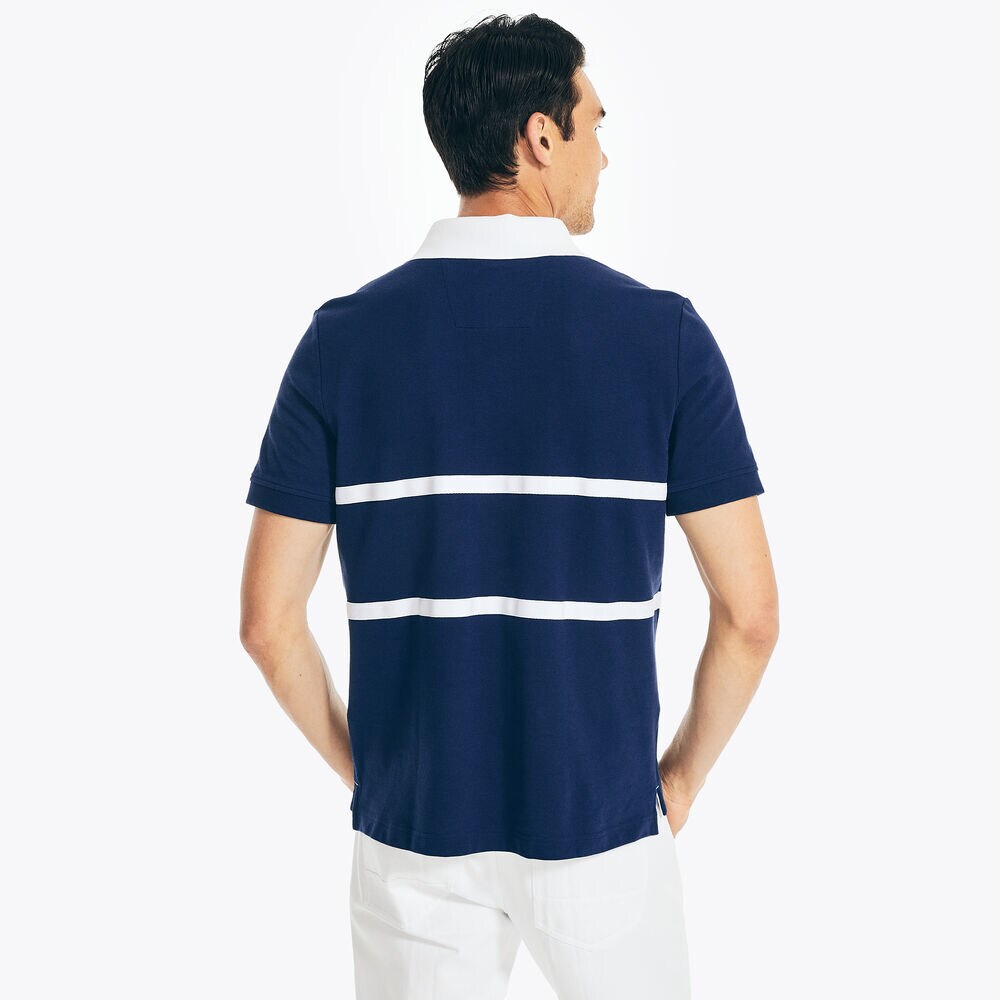 CLASSIC FIT CHEST-STRIPE POLO,Blue Depths,large
