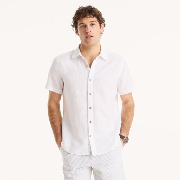 Short-Sleeve Linen Deck Shirt
