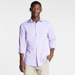 Classic Fit Non-Iron Performance Poplin Shirt,Guppy Grape,large
