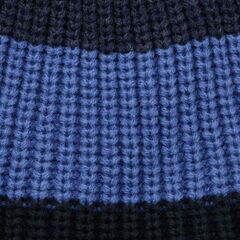 COLORBLOCK POM-POM BEANIE,Navy,large
