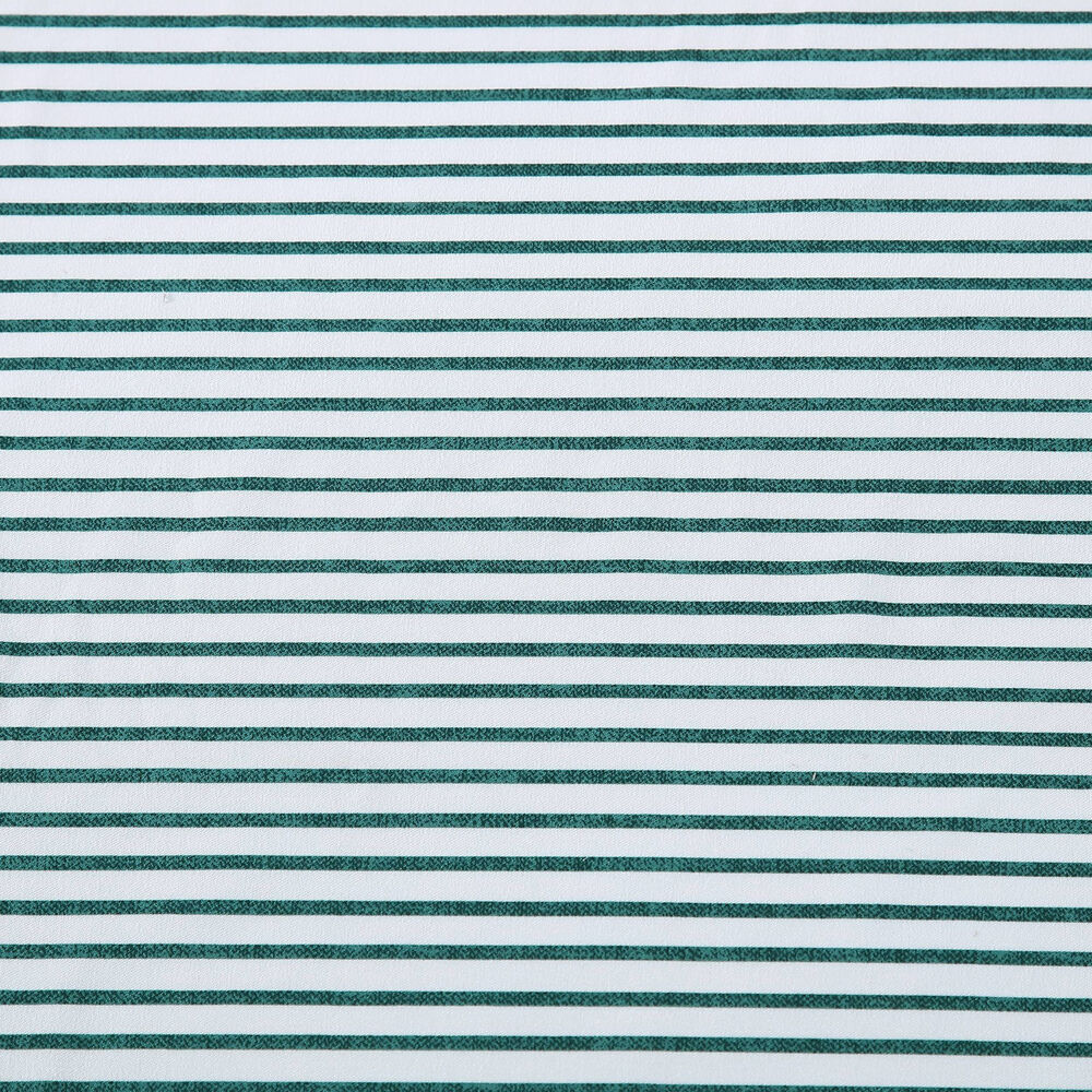 Harmead Green Striped King Flannel Sheet Set,Fin Green,large