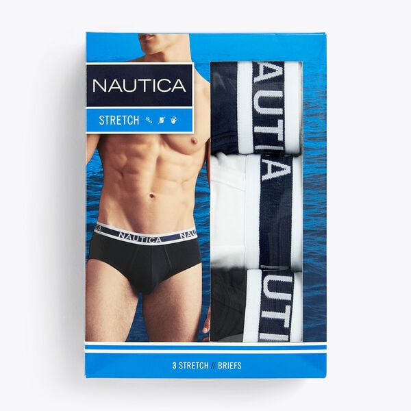 STRETCH COTTON BRIEFS, 3-PACK