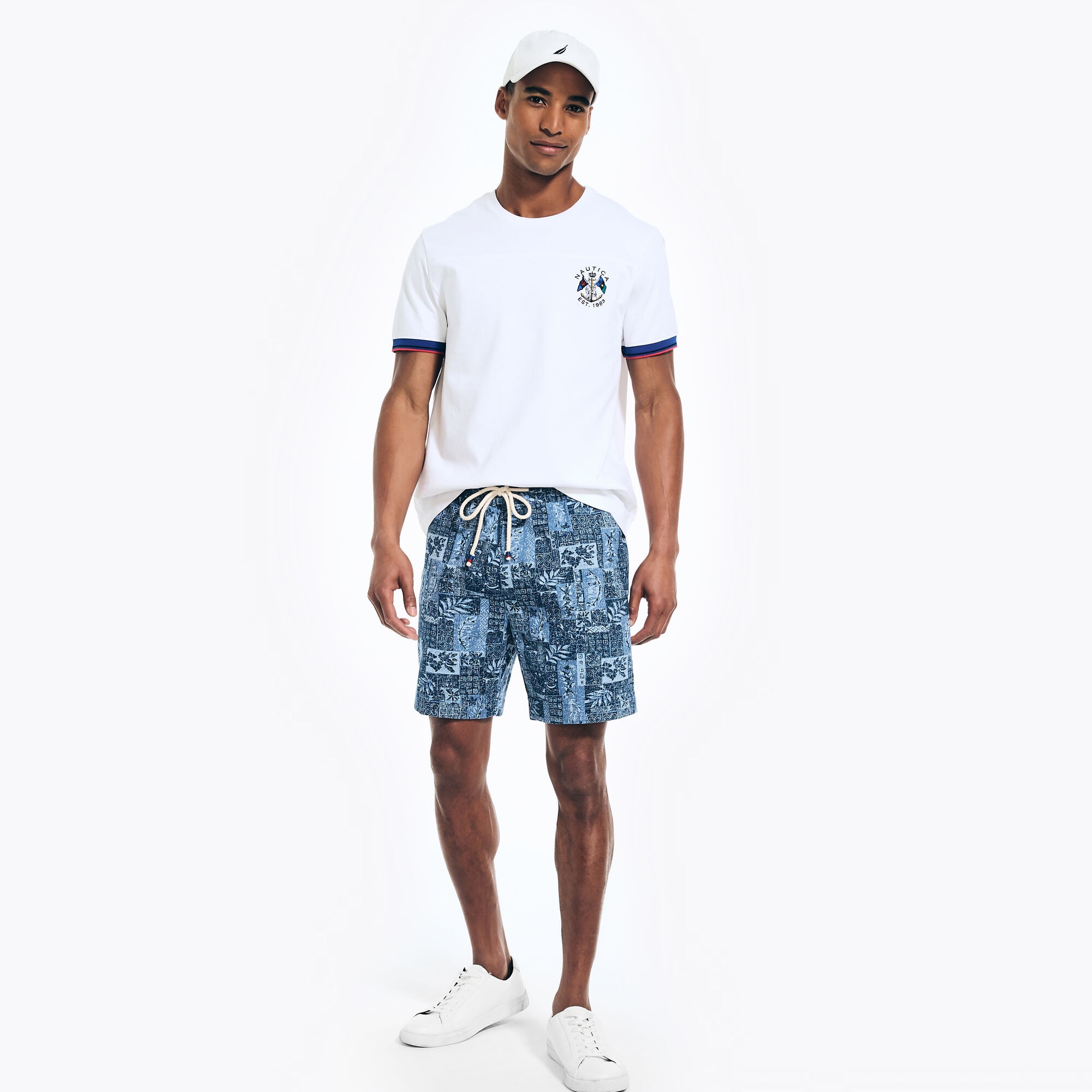 7" Pull-On Printed Boardwalk Short,Star Sapphire,large