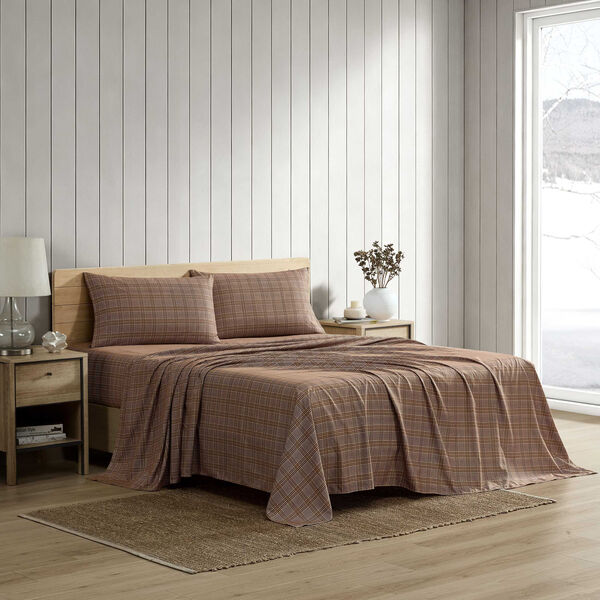 Declan Beige Plaid Twin XL Sheet Set