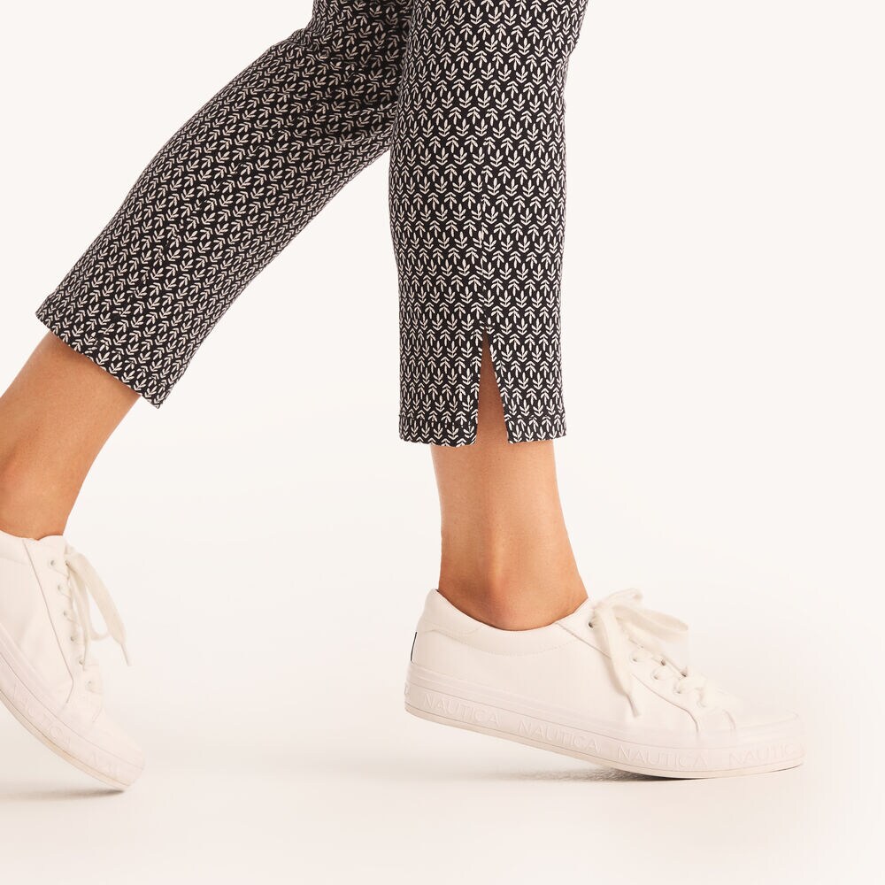 Printed Skinny Pant,Navy,large