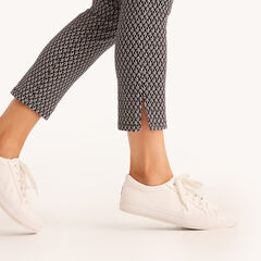 Printed Skinny Pant,Navy,large