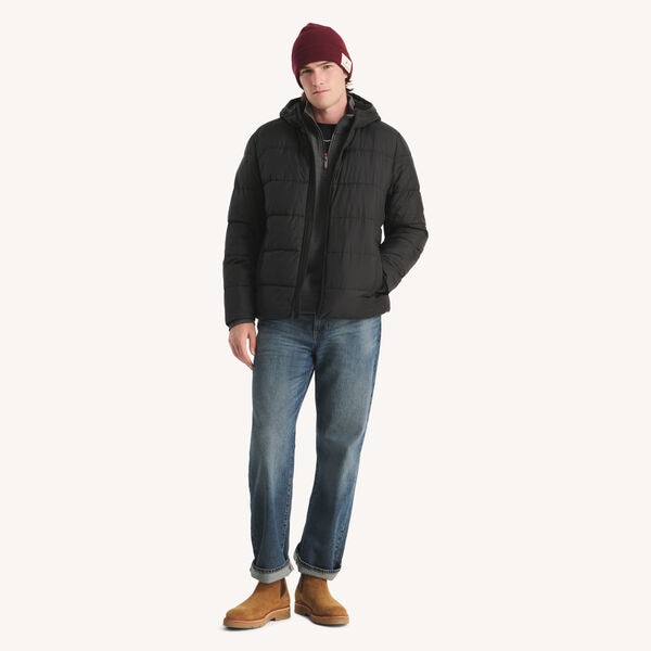 Fleece-Lined Quilted Puffer Jacket