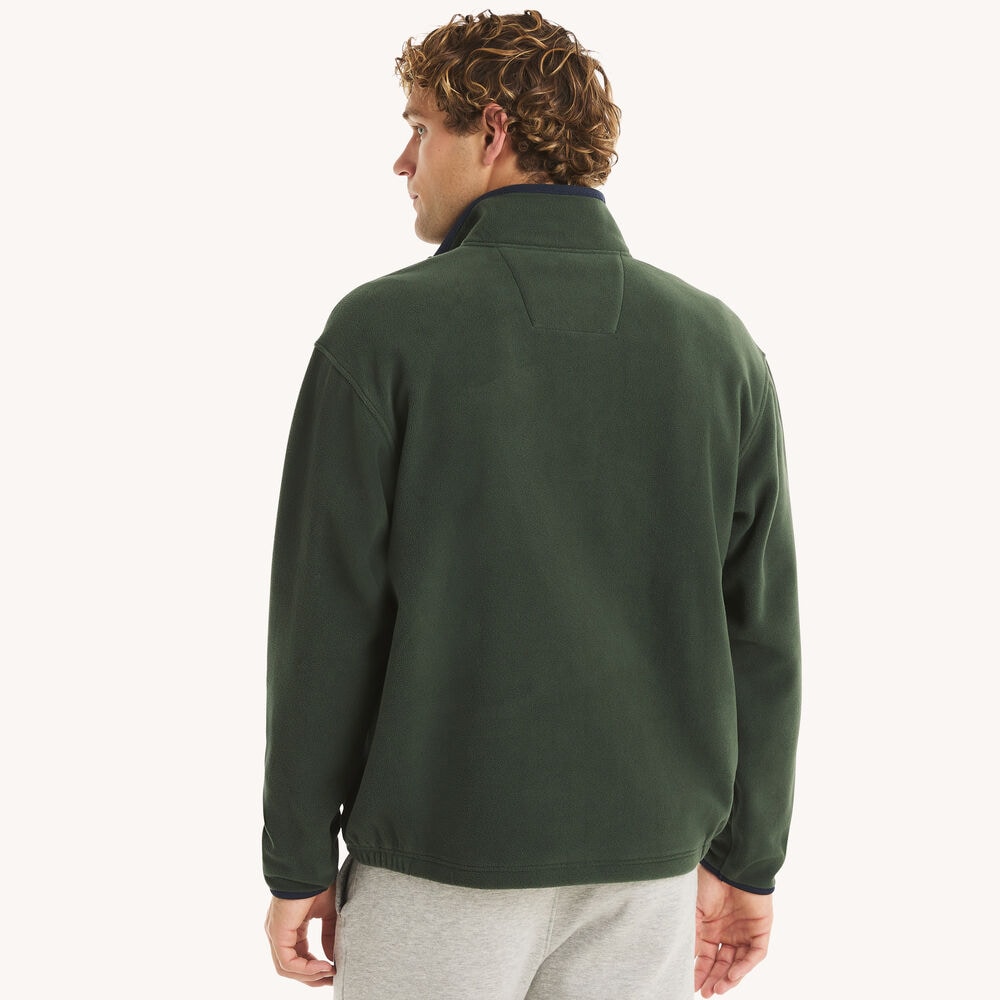 Nautex Fleece Mock-Neck Pullover,Galley Green,large