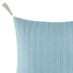 Locklear Aqua Quilted Square Pillow in Open Turquoise,Castaway Aqua,large