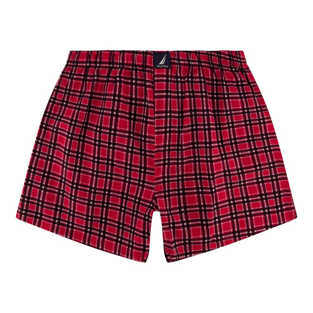 PLAID WOVEN BOXER,Classic Red,large