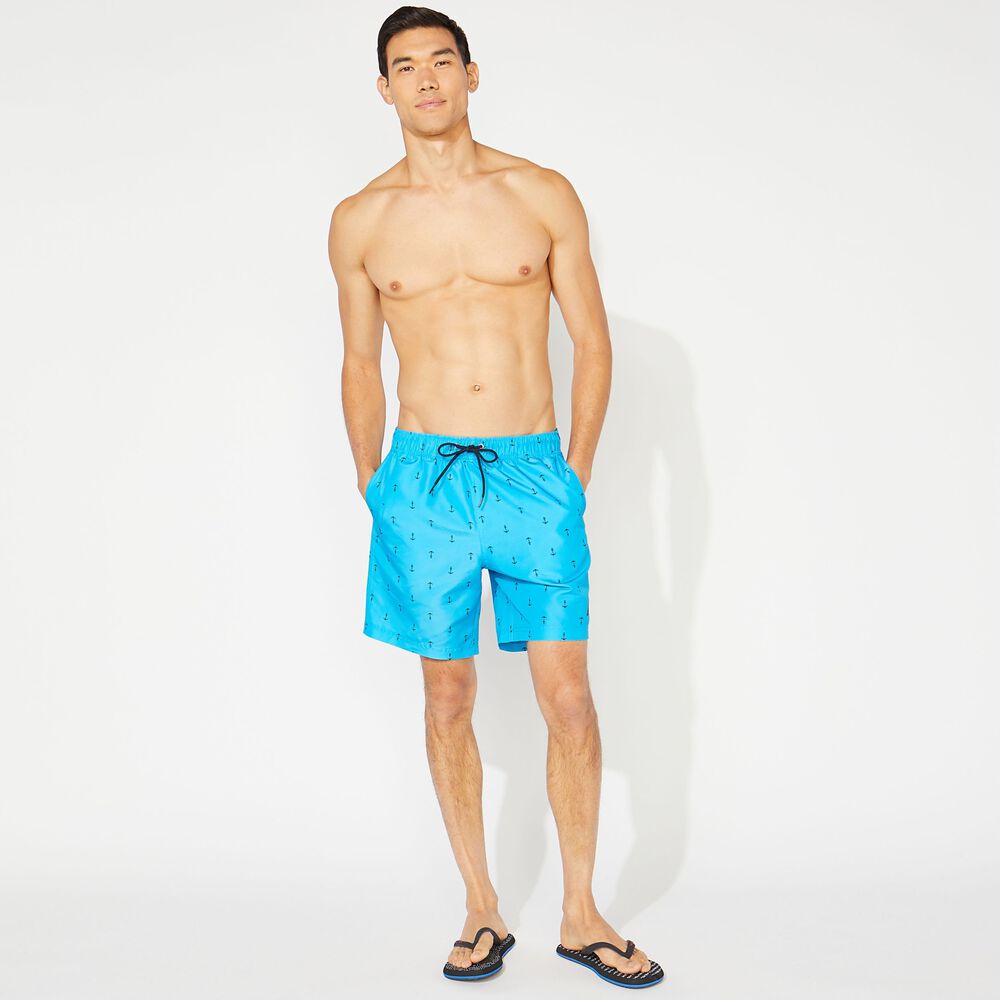 8" ANCHOR PRINT QUICK-DRY SWIM,Hawaiian Ocean,large