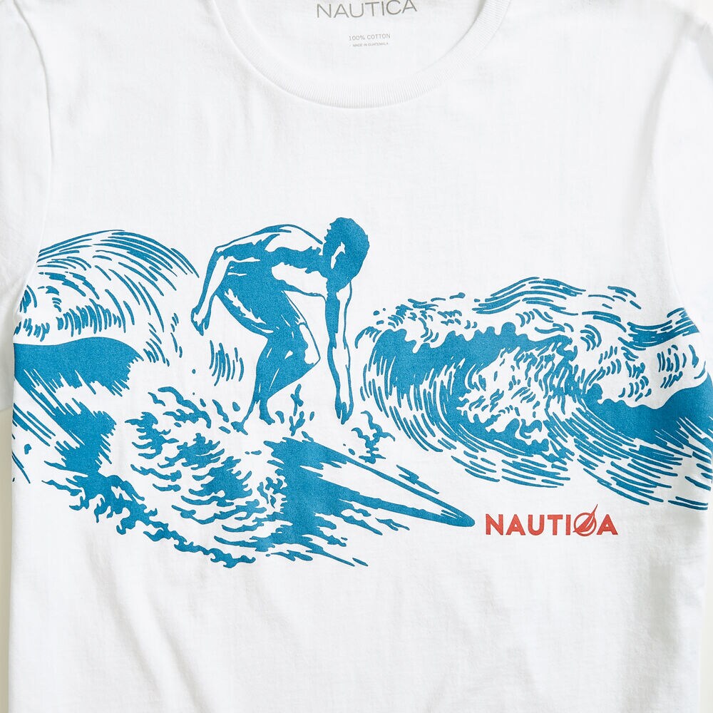 SURFING GRAPHIC T-SHIRT,Bright White,large