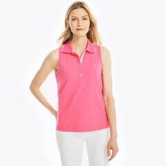 SLEEVELESS POLO,Cabana Pink,large