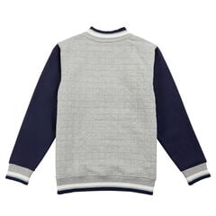  Boys' Varsity Bomber Jacket (8-16),Grey Heather,large