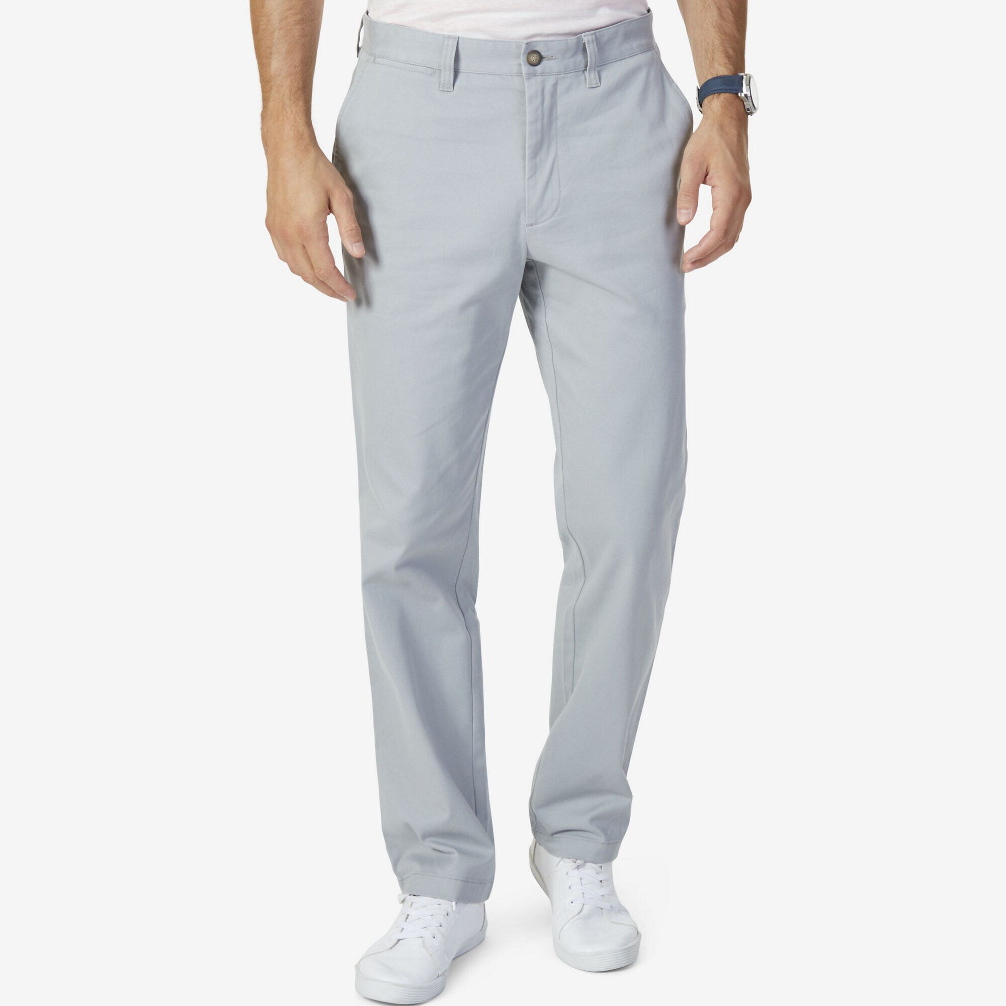 Classic Fit Stretch Twill Deck Pant,Bay Grey,large