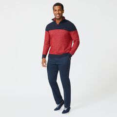 SUSTAINABLY CRAFTED COLORBLOCK SWEATER,Lotus,large