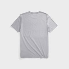 SUSTAINABLY CRAFTED VERTICAL LOGO GRAPHIC T-SHIRT,Grey Alloy,large