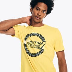 Sustainably Crafted Sailing Team Graphic T-Shirt,Marigold,large
