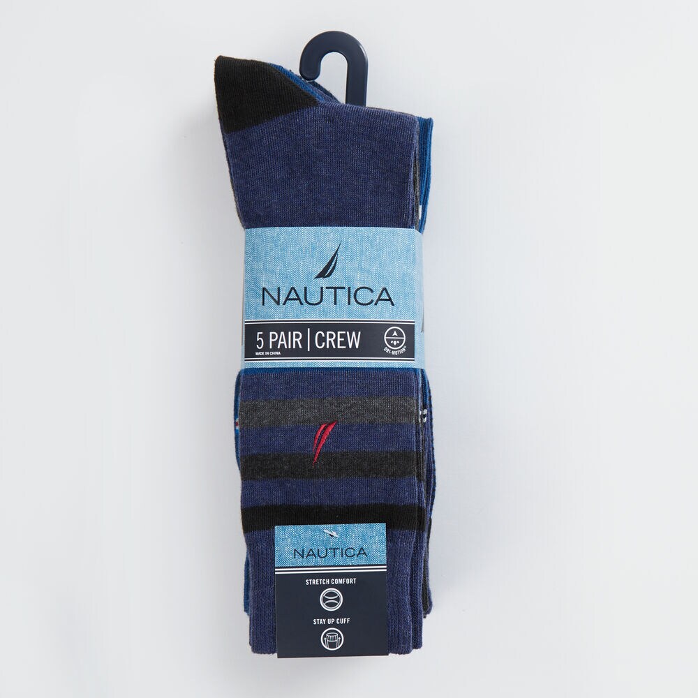 STRETCH DRESS SOCKS, 5-PACK,Black,large