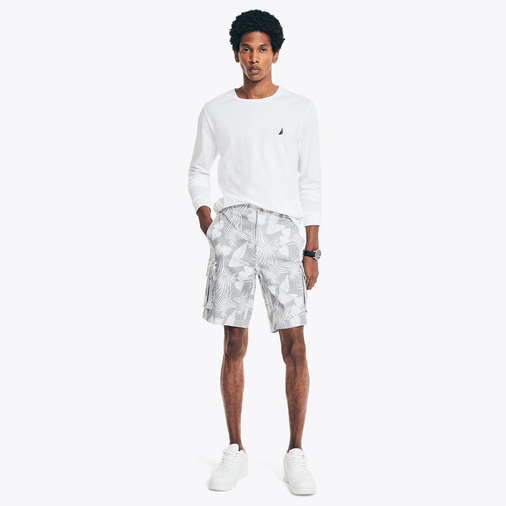 8.5" PRINTED CARGO SHORT,Stellar Blue Heather,large