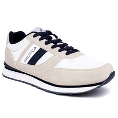 Logo Lace-Up Sneaker,Antique White Wash,large