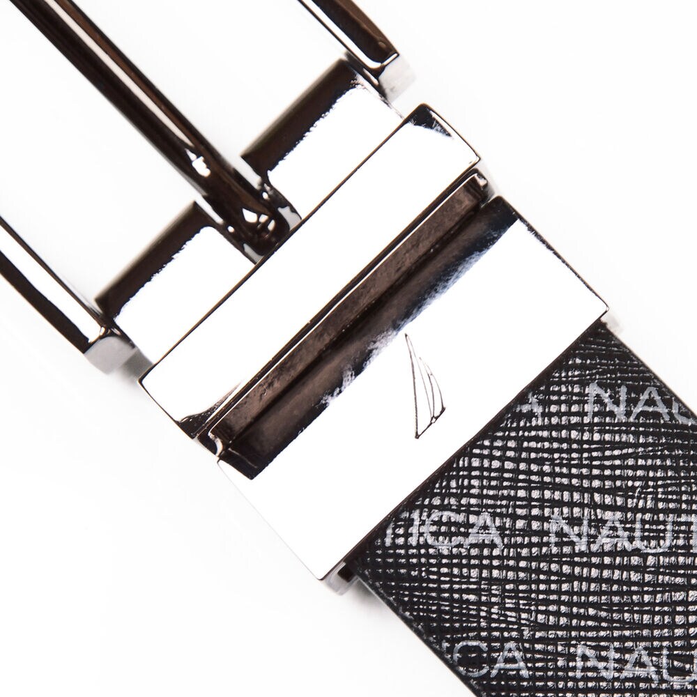 Reversible Logo Belt,Black,large