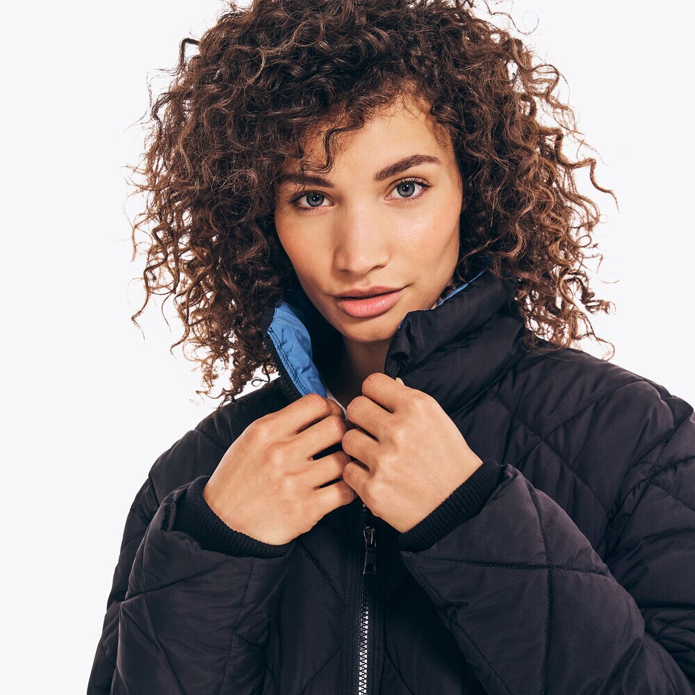 QUILTED TEMPASPHERE PUFFER JACKET,True Black,large