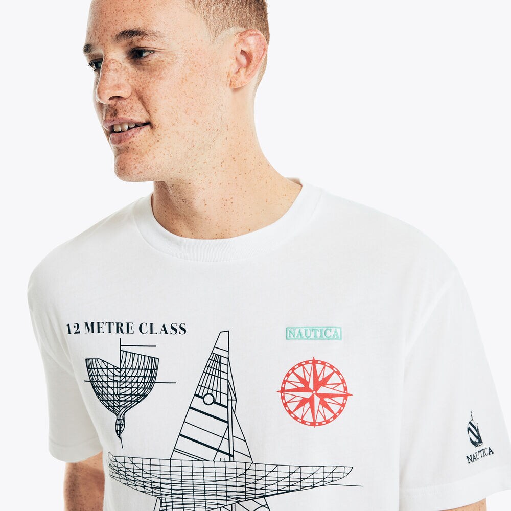 SUSTAINABLY CRAFTED REISSUE T-SHIRT,Bright White,large