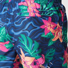 8.5" BIG & TALL FLORAL CAMOUFLAGE PRINT SWIM SHORT,Estate Blue,large