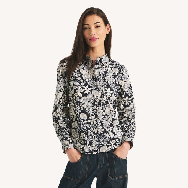 Printed Button-Up Shirt