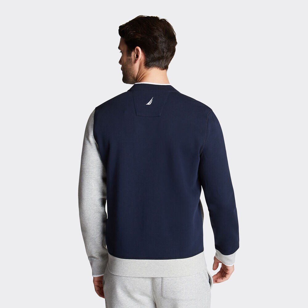 Full Zip Active Bomber Jacket,Grey Heather,large