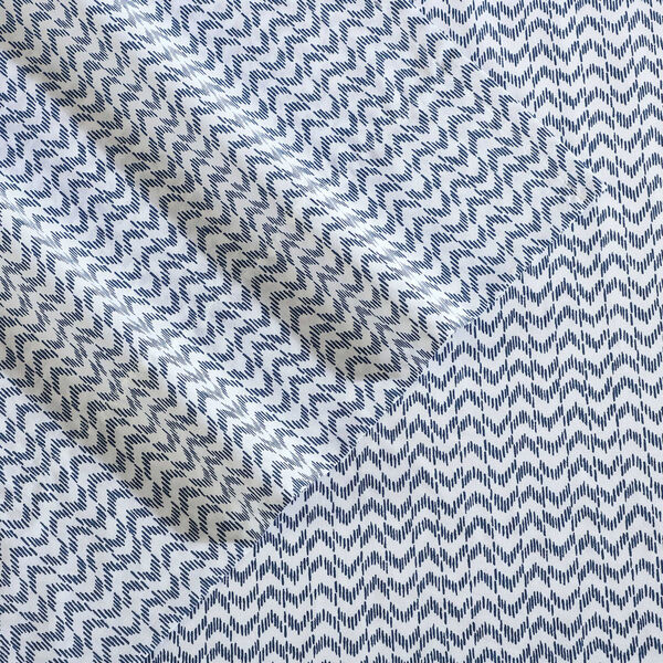 Ikat Wave Blue Full Sheet Set