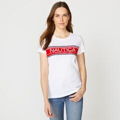NAUTICA LOGO TEE,Bright White,large