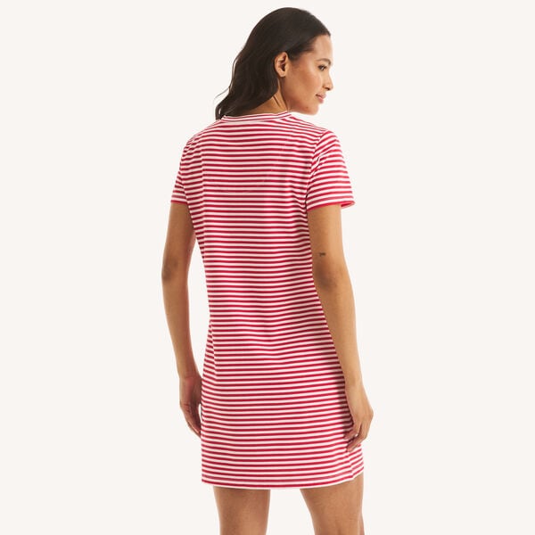 Striped Tipped V-Neck Dress