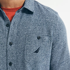 BUTTON-DOWN OVERSHIRT,Navy,large
