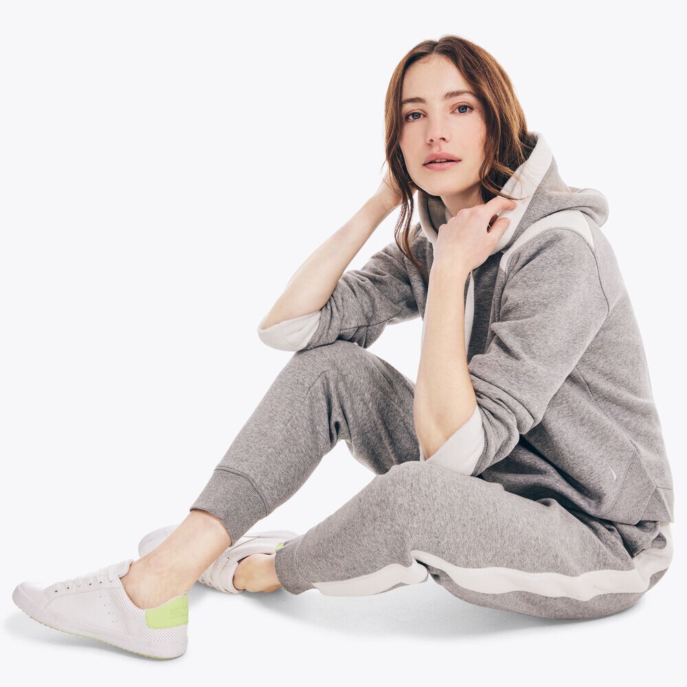 SHERPA FLEECE PULLOVER HOODIE,Fog,large