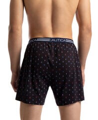 STRETCH MICRO CREST PRINT BOXERS,Flannel Heather,large