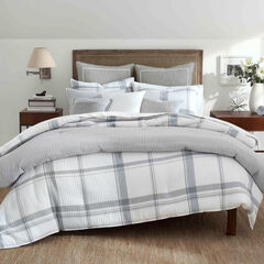 Bronwell Full/Queen Comforter Set in Grey Windowpane,Grey Heather,large