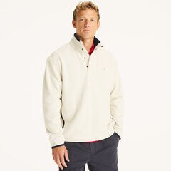 Nautex Fleece Mock-Neck Pullover,Nautica Stone,large