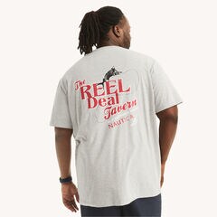 Big & Tall The Reel Deal Tavern Graphic T-Shirt,Grey Heather,large