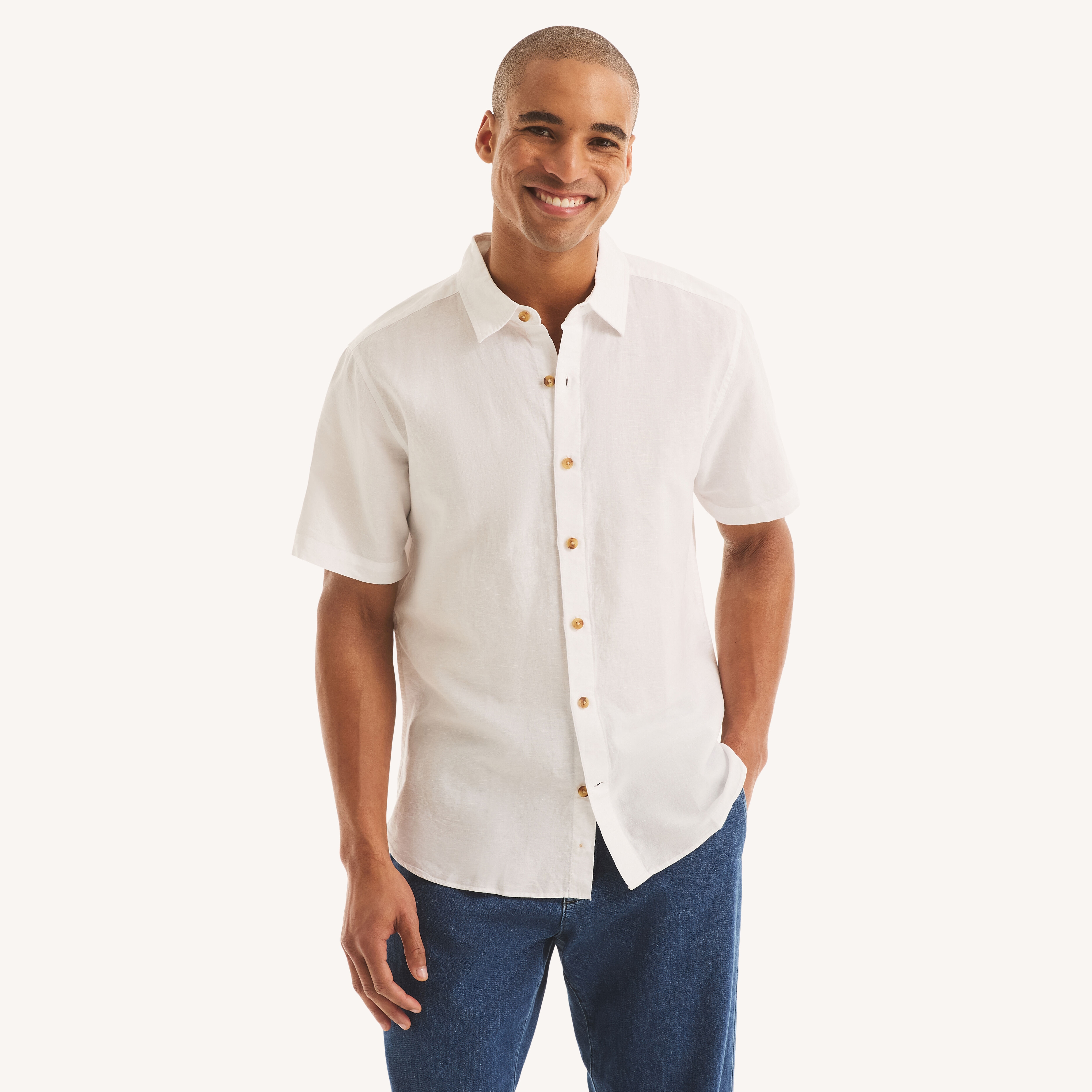 Linen Short-Sleeve Shirt | Nautica