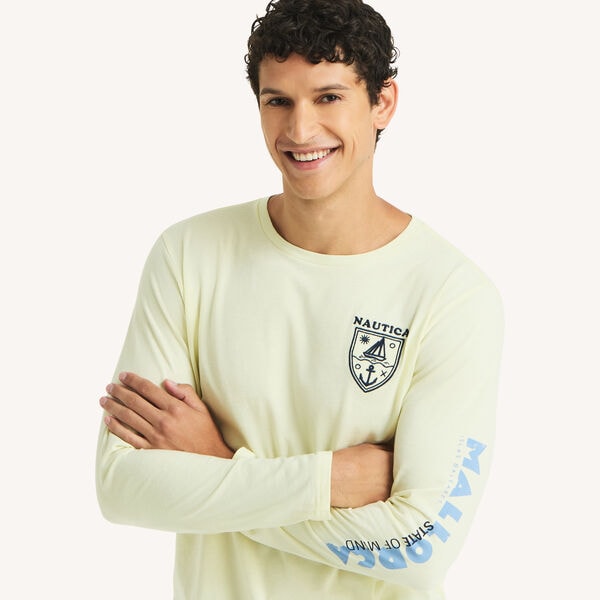  Long-Sleeve Embroidered Graphic T-Shirt