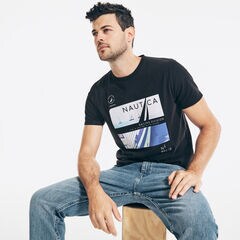 SAILING DIVISION GRAPHIC T-SHIRT,True Black,large