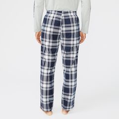 PLAID FLEECE SLEEP PANT,Navy,large