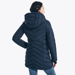 STRETCH HOODED JACKET,Stellar Blue Heather,large