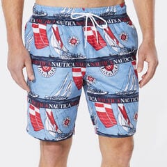 8" SAILING PRINT SWIM,Riviera Blue,large