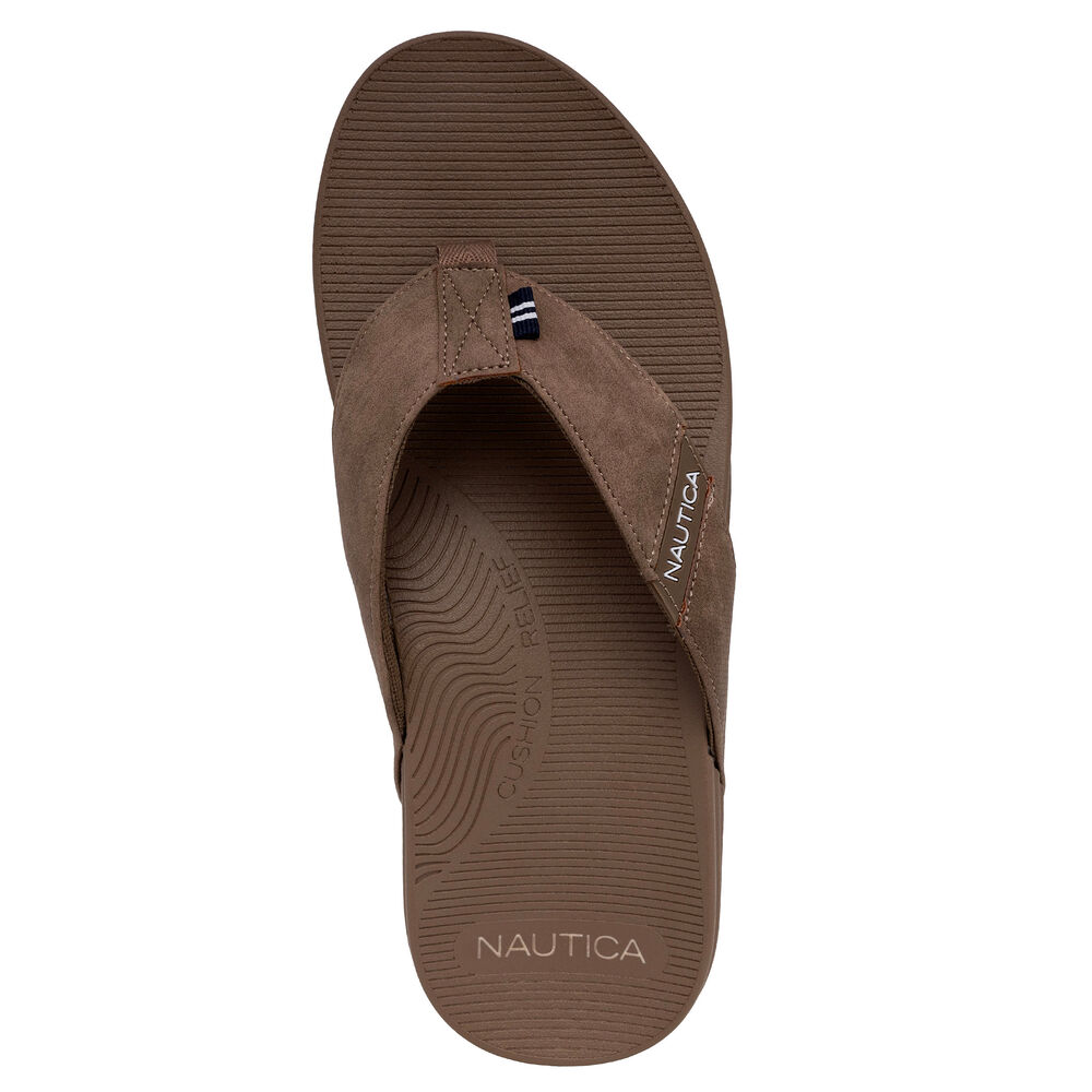 Welsey Logo Flip-Flop,Brown Stone,large