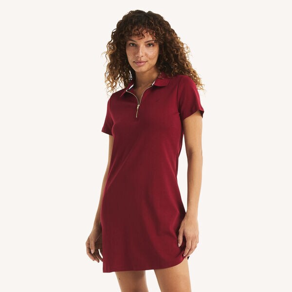 Zip-Up Polo Dress
