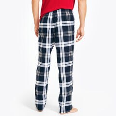 PLAID FLEECE SLEEP PANT,Pewter Heather,large